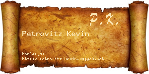 Petrovitz Kevin névjegykártya