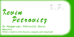 kevin petrovitz business card